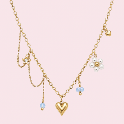 Pearl Flower Love Kette