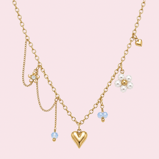 Pearl Flower Love Kette