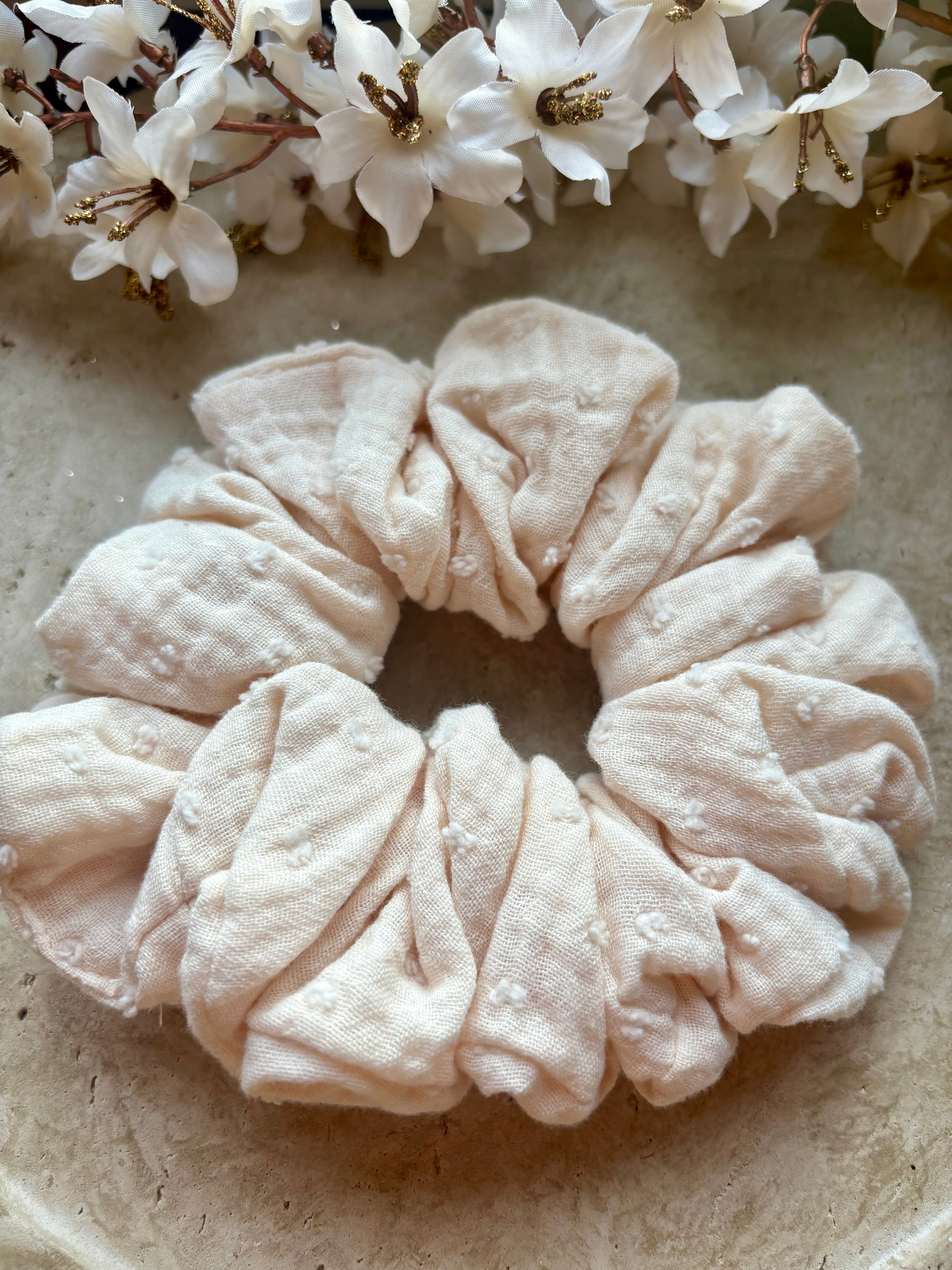 M/XL Musselin Scrunchie „Livia Dot“