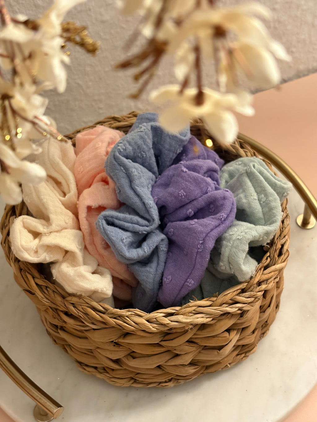 M/XL Musselin Scrunchie „Livia Dot“