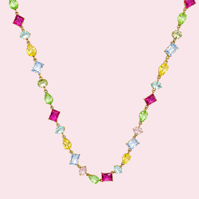 Mosaique Rainbow Choker Kette