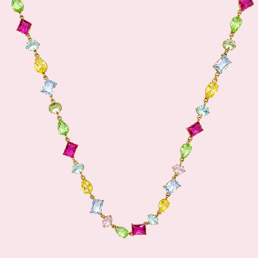 Mosaique Rainbow Choker Kette