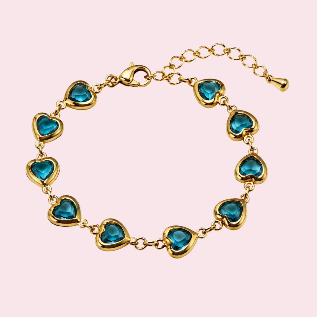 Aqua Heart Armband