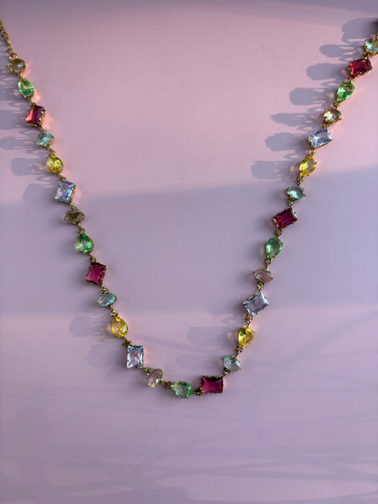 Mosaique Rainbow Choker Kette