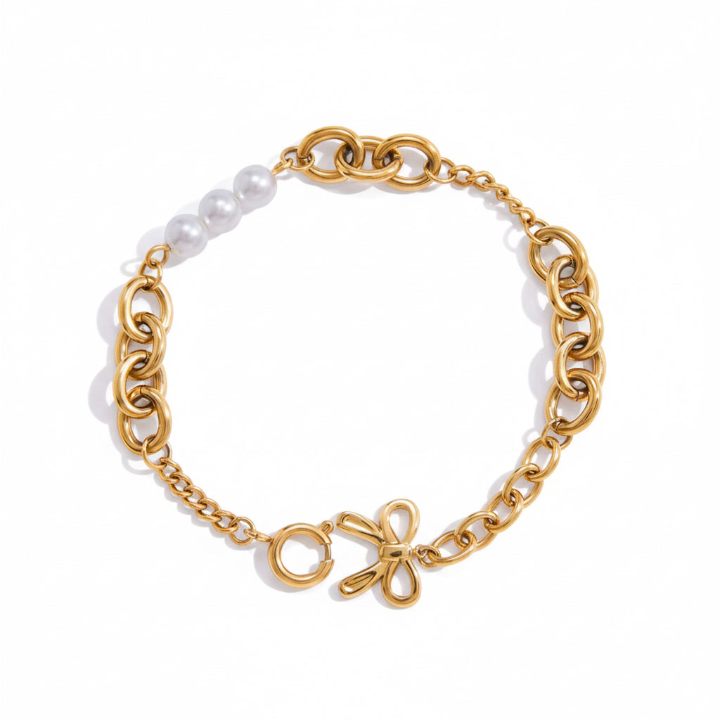 Pearly Bow Armband