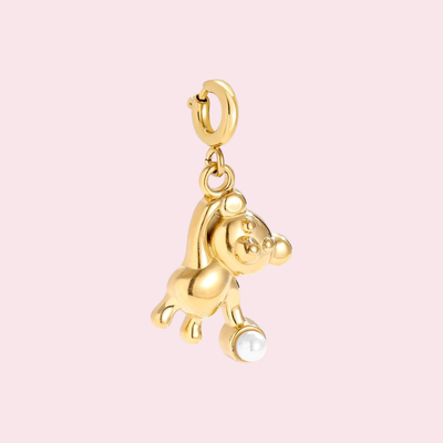 Teddy Pearl Charm