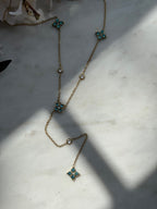 Turquoise Flor Y-Kette
