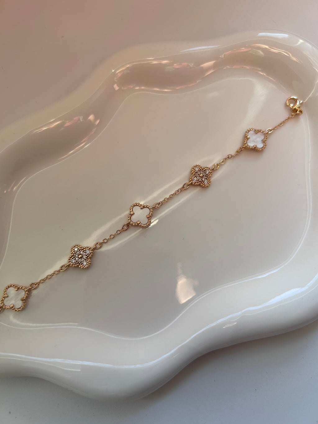 Mini Cloverleaf Glitzer Armband