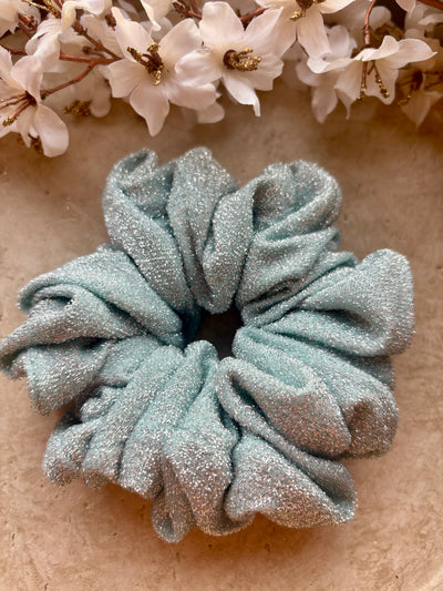 XL Lurex Glitter Jersey Scrunchie „Noelle“ mint