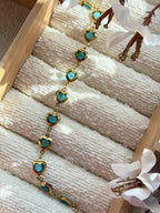 Aqua Heart Armband