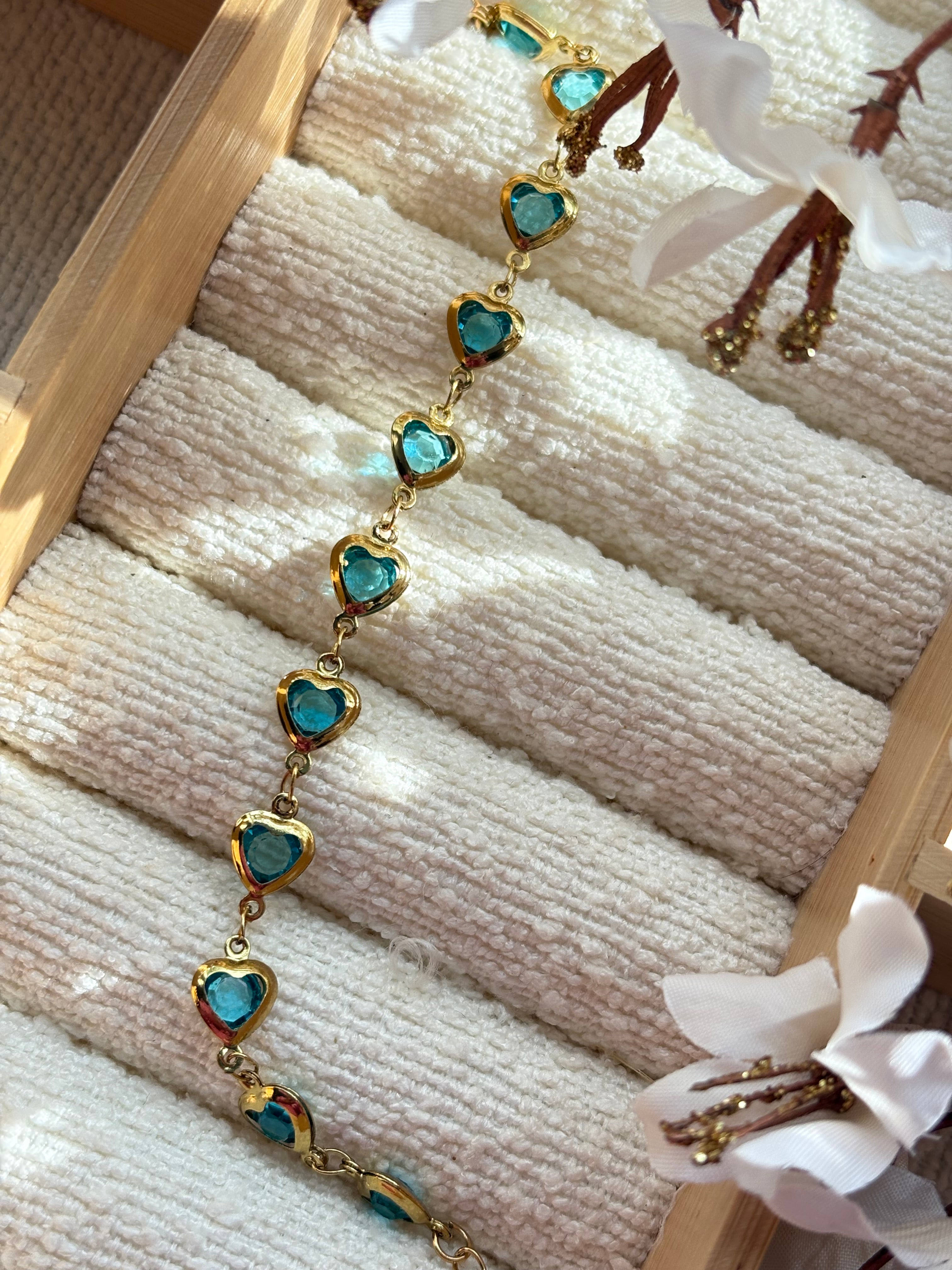 Aqua Heart Armband