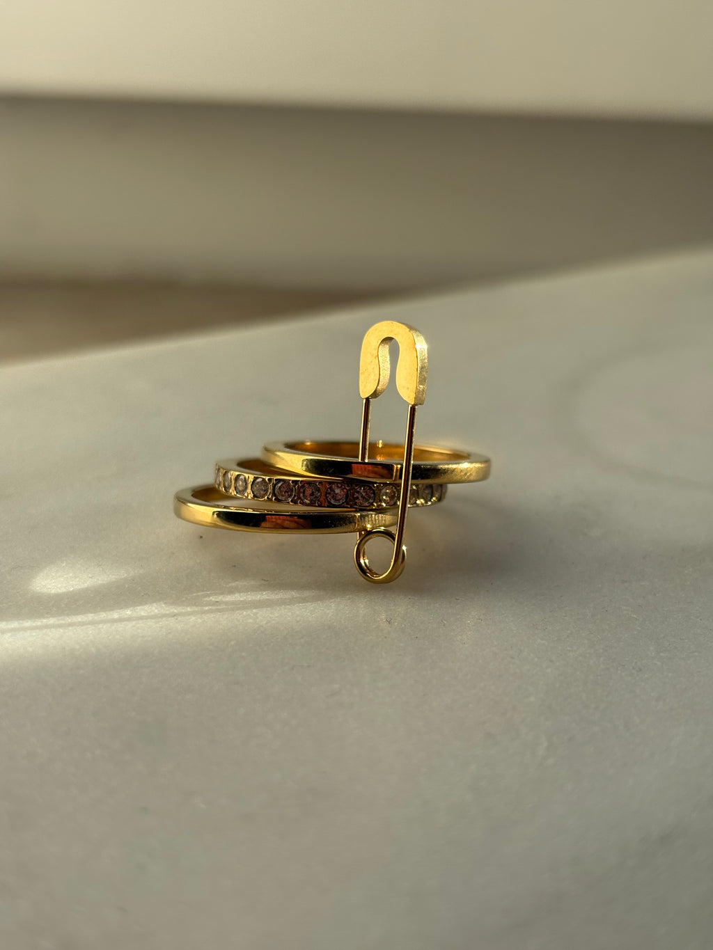 Golden Pin Ring