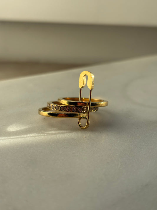 Golden Pin Ring