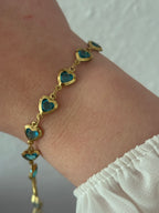 Aqua Heart Armband