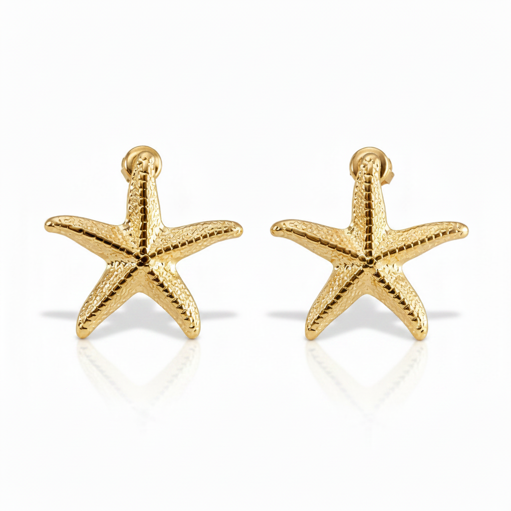 Golden Starfish Ohrringe