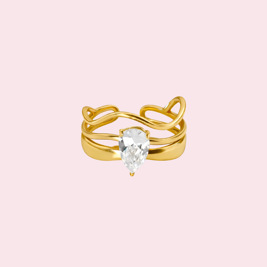 Wave Diamond Ring