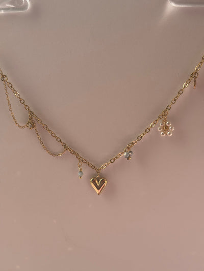 Pearl Flower Love Kette
