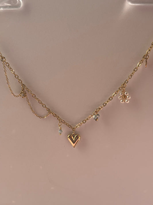 Pearl Flower Love Kette