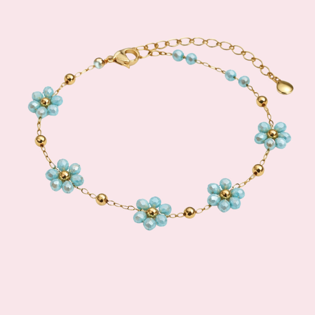 Blue Bloomy Armband