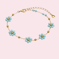 Blue Bloomy Armband