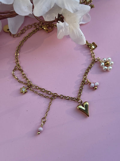 Pearl Flower Love Armband