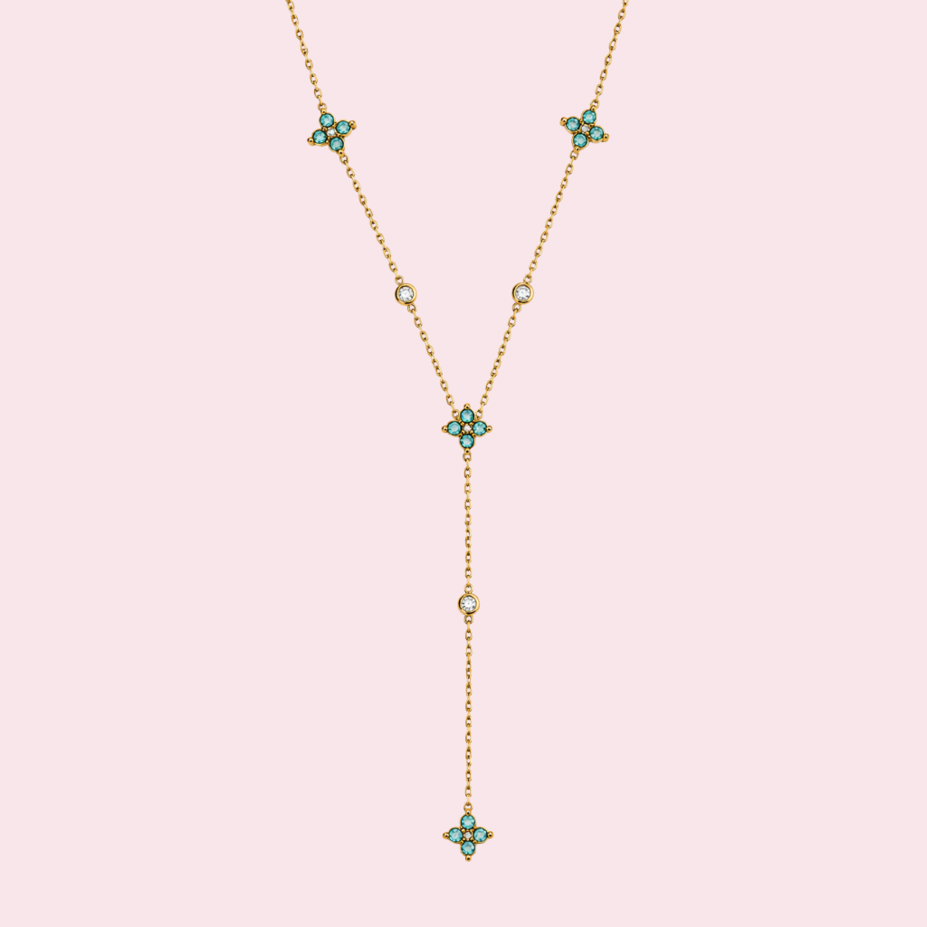 Turquoise Flor Y-Kette