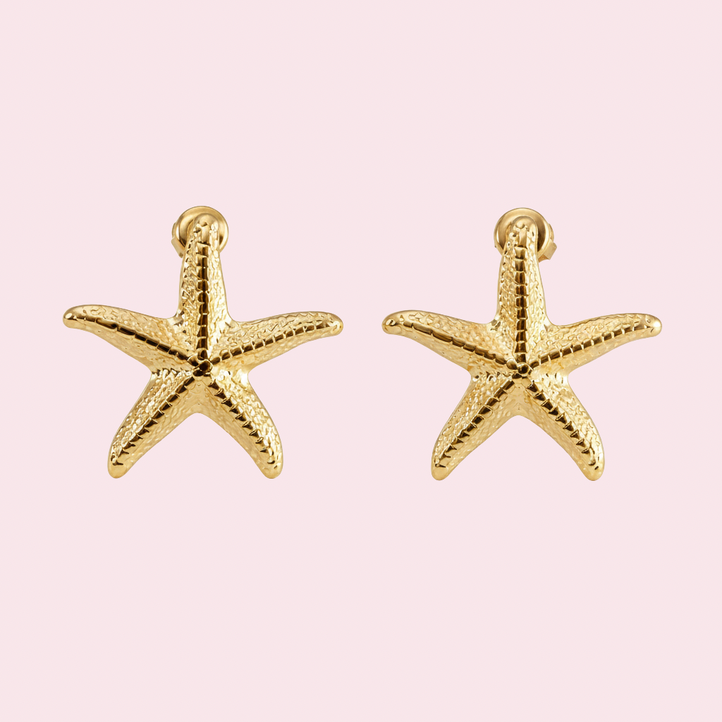 Golden Starfish Ohrringe