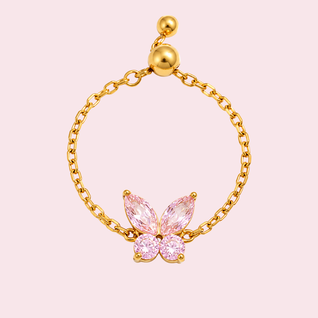 Pink Mariposa Ring