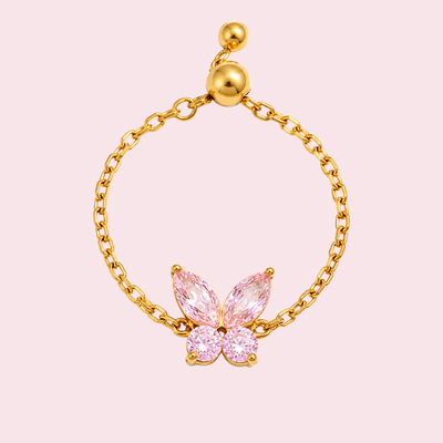 Pink Mariposa Ring